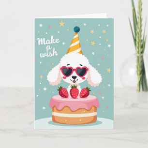 Whimsical-Fluffy-Tier-Geburtstagskarte Karte