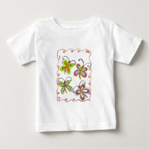 Whimsical Flügel: Atemberaubendes Schmetterlingsde Baby T-shirt