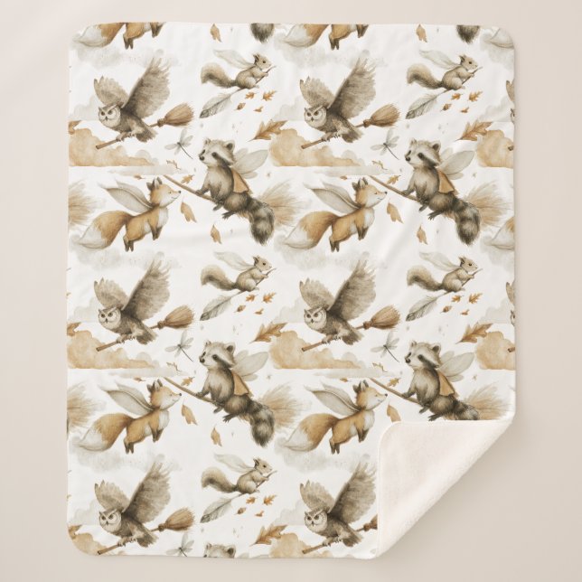 Whimsical Flying Animals Sherpadecke (Vorderseite)