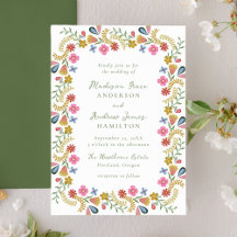 Whimsical Folk Art Floral Wedding