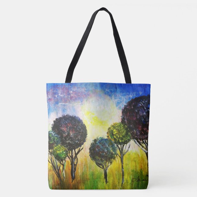 Whimsical Forest All-Over-Print-Tasche (Vorderseite)