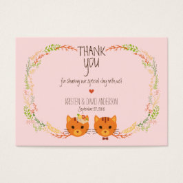 Whimsical Forest Cats Blush Gift Tags / Karten