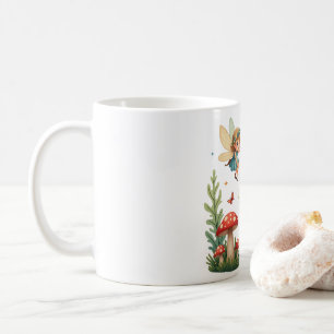 Whimsical Forest Fairies Sticker - Niedlich Kawaii Kaffeetasse
