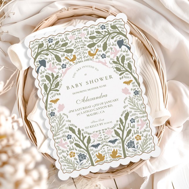 Whimsical Forest Folk Baby Shower Einladung (Von Creator hochgeladen)