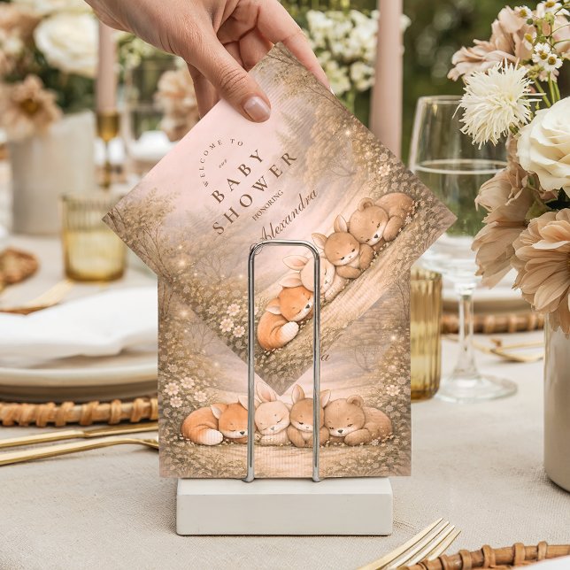 Whimsical Forest Friends Baby Shower Serviette (Von Creator hochgeladen)