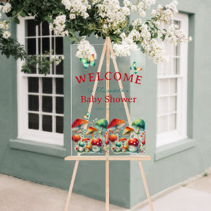 Whimsical Forest Mushroom Baby Dusche Empfang Acrylschild