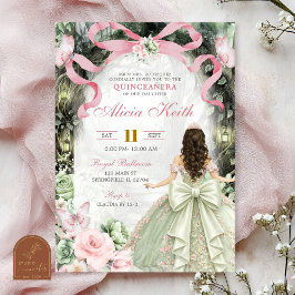 Whimsical Forest Pink Sage Bow Coquette Schmetterl Einladung