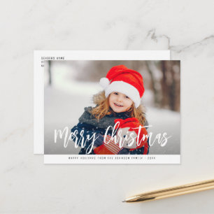 whimsical Foto frohe Weihnachten Postkarte