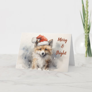 Whimsical Fox Christmas Card Karte