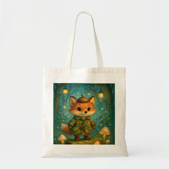Whimsical Fox Explorer Art Tragetasche (Vorne)