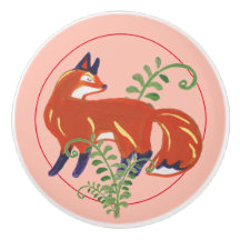 Whimsical Fox & Fern Folk Rustikales Kinderzimmer 