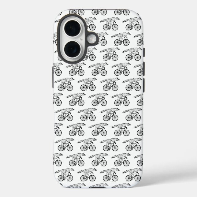 Whimsical Fox on Bicycle Art Print Case-Mate iPhone Hülle (Rückseite)