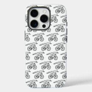Whimsical Fox on Bicycle Art Print iPhone 16 Pro Hülle