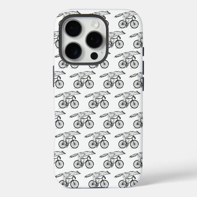 Whimsical Fox on Bicycle Art Print Case-Mate iPhone Hülle (Rückseite)