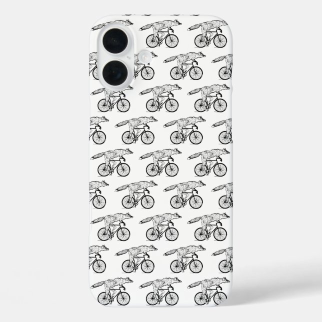 Whimsical Fox on Bicycle Art Print Case-Mate iPhone Hülle (Rückseite)