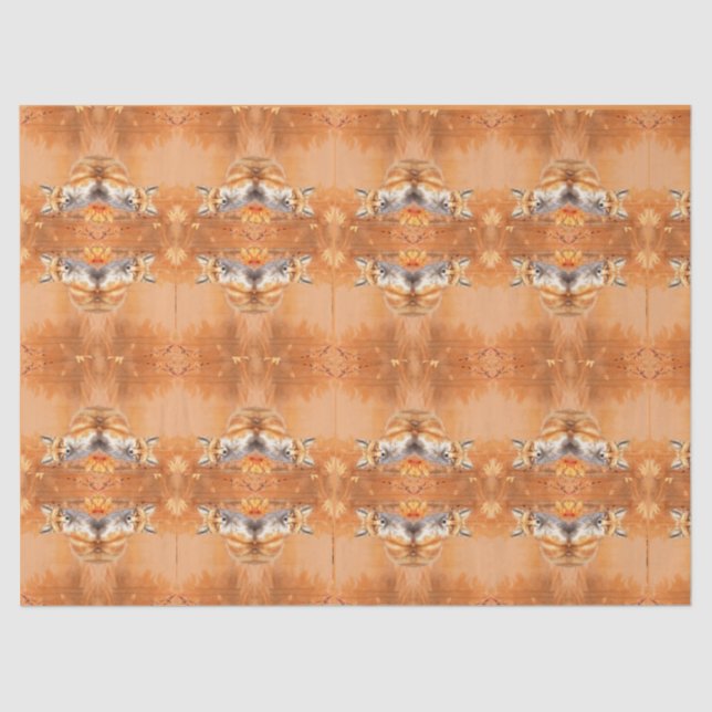 Whimsical Fox - Orange Trendy Tissue Paper Seidenpapier (Vorderseite)