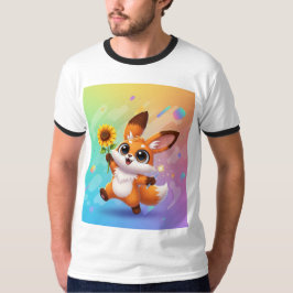 Whimsical Fox-Rabbit Hybrid Art T - Shirt * Niedli