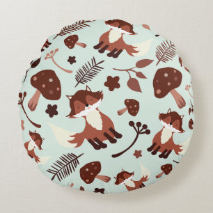 Whimsical Fox Rundes Kissen