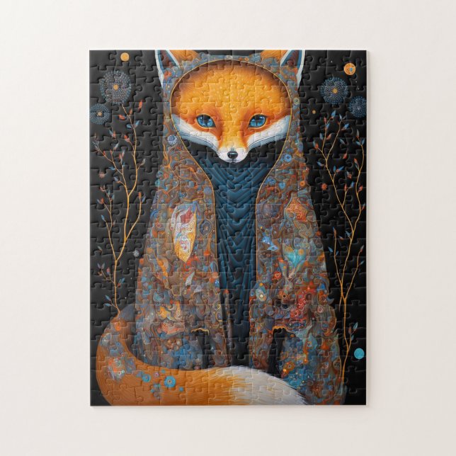 Whimsical Fox Woodland Fantasy Art Jigsaw Puzzle (Vertikal)