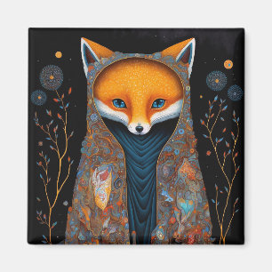 Whimsical Fox Woodland Fantasy Art Magnet