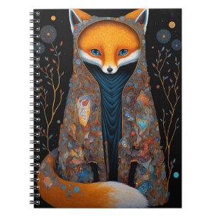 Whimsical Fox Woodland Fantasy Art Notebook Notizblock