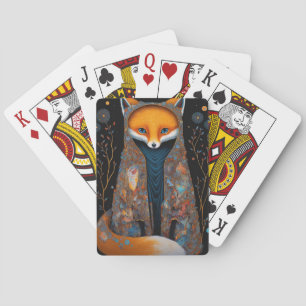 Whimsical Fox Woodland Fantasy Art Ping Cards Spielkarten
