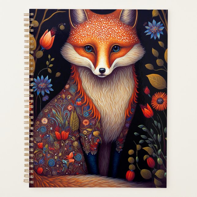 Whimsical Fox Woodland Fantasy Art Planer (Vorderseite)