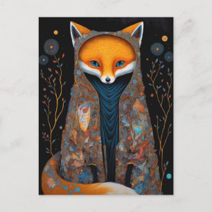 Whimsical Fox Woodland Fantasy Postkarte