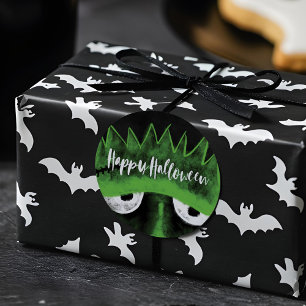 Whimsical Frankenstein Monster Happy Halloween Runder Aufkleber