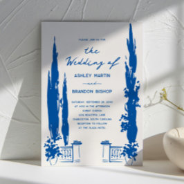 Whimsical French Blue Garden Pastoral Wedding  Einladung