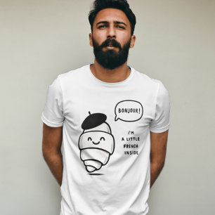 Whimsical French Croissant T-Shirt