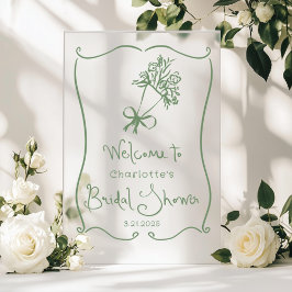 Whimsical Fresh Off The Market Sage green Bridal Acrylschild