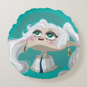 Whimsical Frieren Rundes Kissen