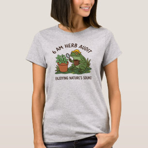 Whimsical Frog 6 Uhr Kräuter-Audit Naturliebhaber T-Shirt