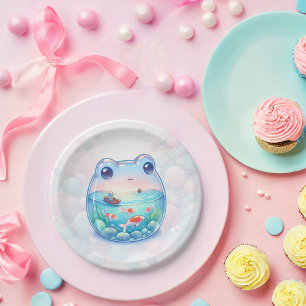 Whimsical Frog Adventure Birthday Paper Plate Pappteller