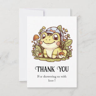 Whimsical Frog Baby Dusche Dankeskarte