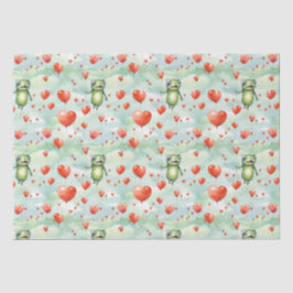 Whimsical Frog Menge Herzblasen Seidenpapier