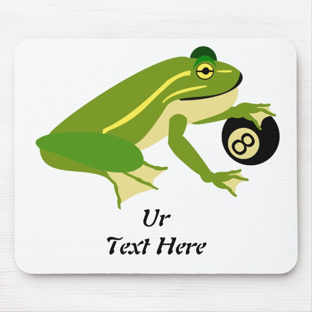 Whimsical Frog Palming an Eight Ball Mousepad (Vorne)