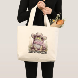 Whimsical Frog Tote Bag Jumbo Stoffbeutel