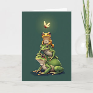 Whimsical Frog Weihnachtskarte Karte