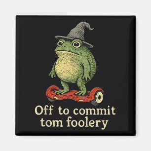 Whimsical Frog Wizard ab, um Tom zum Narren zu bri Magnet