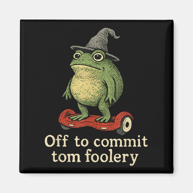 Whimsical Frog Wizard ab, um Tom zum Narren zu bri Magnet (Vorne)