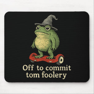 Whimsical Frog Wizard ab, um Tom zum Narren zu bri Mousepad