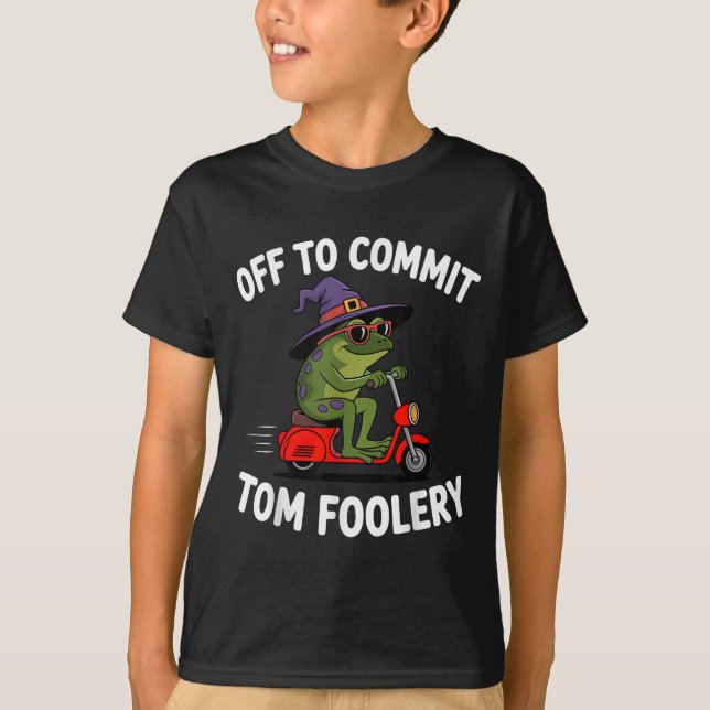 Whimsical Frog Wizard ab, um Tom zum Narren zu bri T-Shirt (Vorderseite)