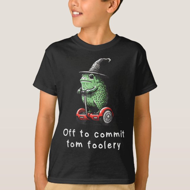Whimsical Frog Wizard ab, um Tom zum Narren zu bri T-Shirt (Vorderseite)