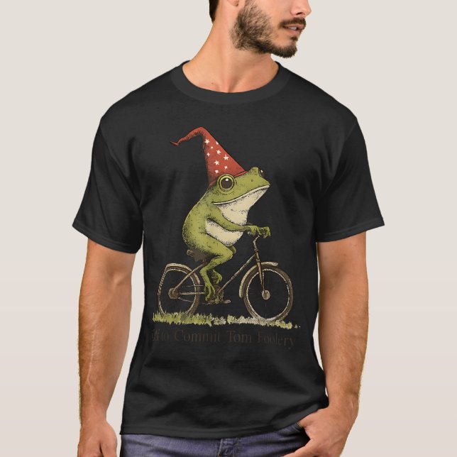 Whimsical Frog Wizard ab, um Tom zum Narren zu mac T-Shirt (Vorderseite)