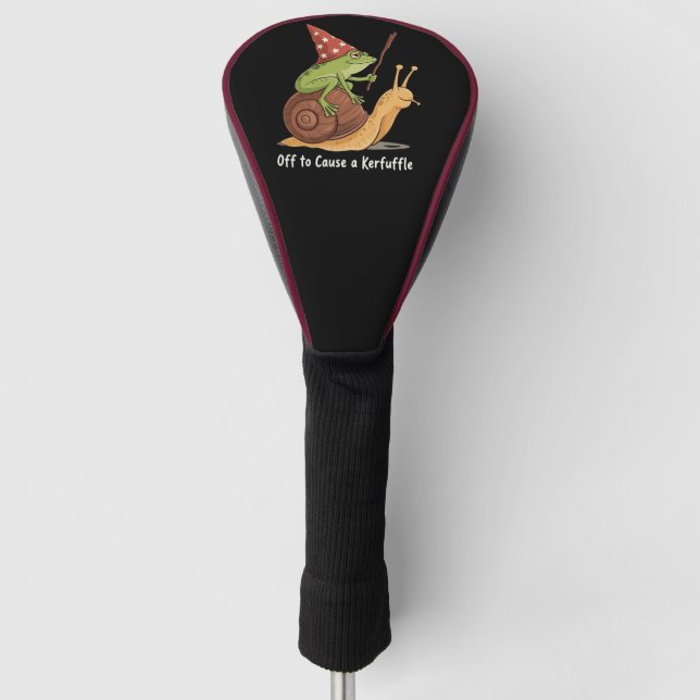Whimsical Frog Wizard Off to Cause A Kerfuffle  Golf Headcover (Vorderseite)
