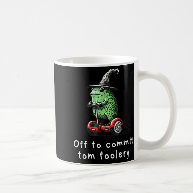 Whimsical Frog Wizard Off To Commit Tom Foolery Fr Kaffeetasse (Rechts)