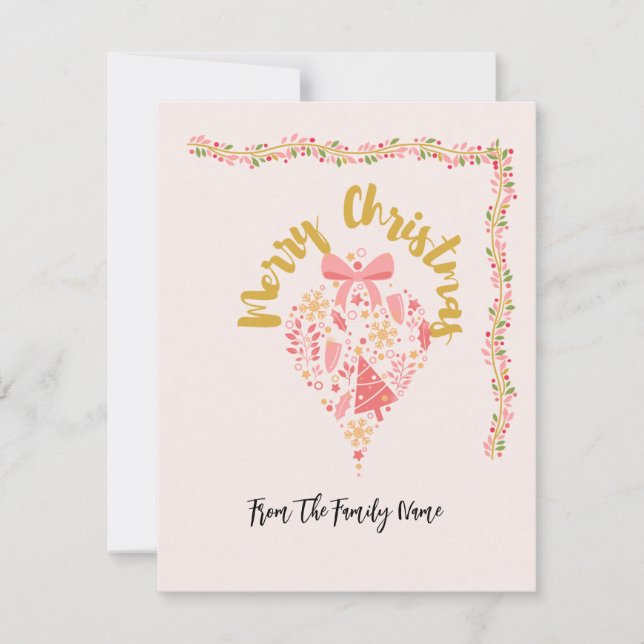 Whimsical Frohe Weihnachtskarte Feiertagskarte (Vorderseite)