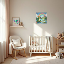 Whimsical Frosch Prinz Kids Wall Clock